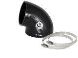 aFe Magnum FORCE CAI Univ. Silicone (3.5in to 3in ID / 75 Deg.) Elbow Reducing Coupler - Black thumbnail 1