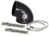 aFe Magnum FORCE CAI Univ. Silicone (3.5in to 3in ID / 75 Deg.) Elbow Reducing Coupler - Black thumbnail 4