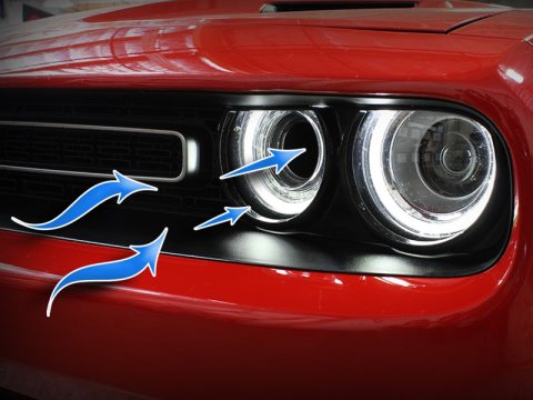 aFe Dynamic Air Scoop 2015 Dodge Challenger V6-3.6 / V8-5.7/6.4L HEMI - Blue thumbnail 8
