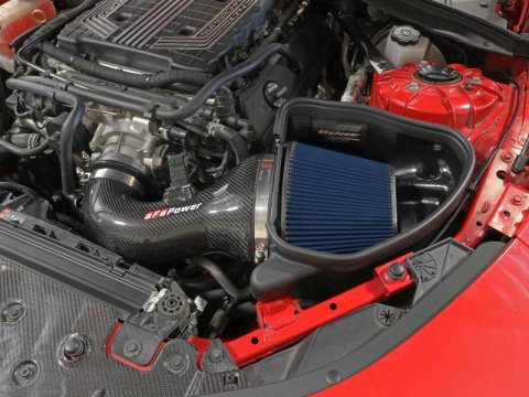 aFe 17-12 Chevrolet Camaro ZL1 (6.2L-V8) Track Series Carbon Fiber CAI System w/ Pro 5R Filters thumbnail 3