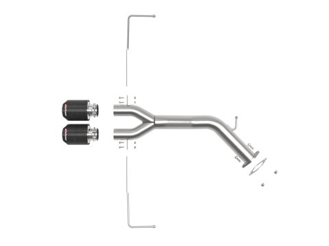 aFe Takeda 3in-2.5in 304 SS Axle-Back Exhaust w/ Carbon Tip 19-20 Hyundai Veloster I4-1.6L(t) thumbnail 2