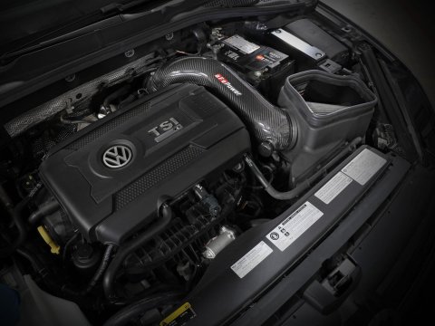 aFe 15-19 VW Golf R (MKVII) L4-2.0L (t) Track Series Carbon Fiber Intake System w/ Pro DRY S Filter thumbnail 2