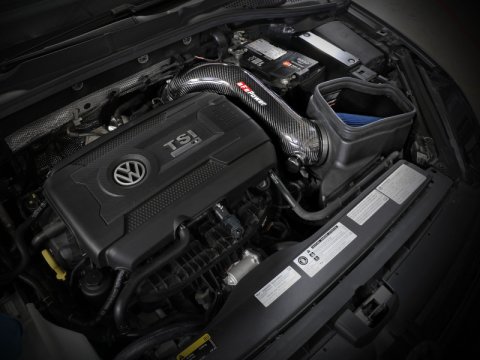 aFe 15-19 VW Golf R (MKVII) L4-2.0L (t) Track Series Carbon Fiber Intake System w/ Pro 5R Filter thumbnail 4