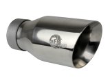 aFe MACH Force-Xp Univ 304 SS Double-Wall Clamp-On Exhaust Tip - Polished - 3in Inlet - 4.5in Outlet thumbnail 1