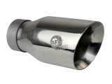aFe MACH Force-Xp Univ 304 SS Double-Wall Clamp-On Exhaust Tip - Polished - 3in Inlet - 4.5in Outlet thumbnail 2