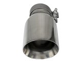 aFe MACH Force-Xp Univ 304 SS Double-Wall Clamp-On Exhaust Tip - Polished - 3in Inlet - 4.5in Outlet thumbnail 5
