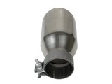 aFe MACH Force-Xp Univ 304 SS Double-Wall Clamp-On Exhaust Tip - Polished - 3in Inlet - 4.5in Outlet thumbnail 6