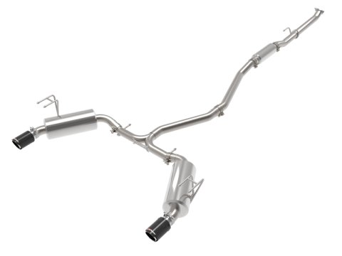 aFe Takeda 2.5in 304 SS Cat-Back Exhaust System w/CF Tips 2022+ Honda Civic L4-1.5L (t) thumbnail 1
