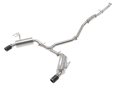 aFe Takeda 2.5in 304 SS Cat-Back Exhaust System w/CF Tips 2022+ Honda Civic L4-1.5L (t) thumbnail 2
