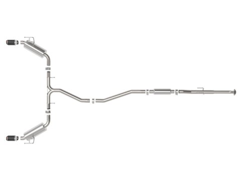 aFe Takeda 2.5in 304 SS Cat-Back Exhaust System w/CF Tips 2022+ Honda Civic L4-1.5L (t) thumbnail 6