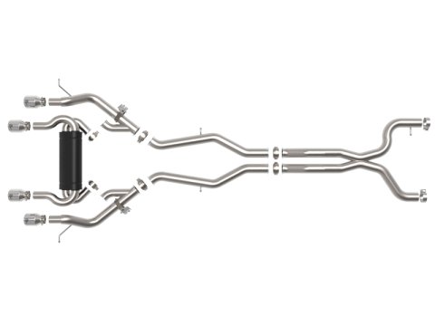 aFe MACH Force XP Exhausts Cat-Back SS 21 BMW M2 Competition L6-3.0L w/Polished Tips thumbnail 8