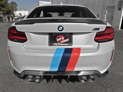 aFe MACH Force XP Exhausts Cat-Back SS 19-21 BMW M2 Competition L6-3.0L w/Carbon Fiber Tips thumbnail 2