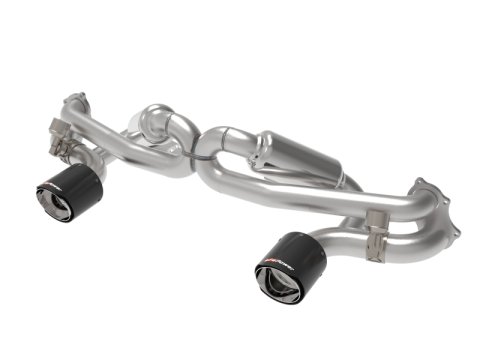aFe MACH Force XP 2.25in-2.5in 304SS Exhaust Cat-Back 20-22 Porsche Cayman GT4 (718) - Carbon Tips thumbnail 2