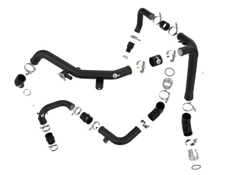 aFe 21-23 Ford Bronco V6-2.7Ltt BladeRunner Alum Hot & Cold Charge Pipe Kit - Black thumbnail 6