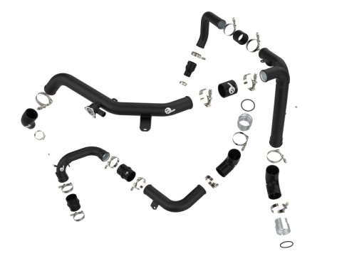 aFe 21-23 Ford Bronco V6-2.7Ltt BladeRunner Alum Hot & Cold Charge Pipe Kit - Black thumbnail 7