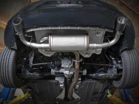 aFe 19-22 Mazda 3 L4 2.5L Takeda 3in to 2-1/2in 304 Stainless Steel Axle-Back Exhaust w/ Black Tip thumbnail 1
