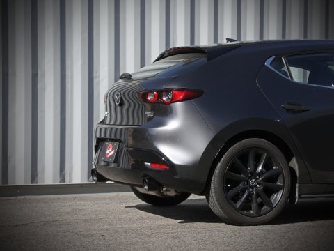 aFe 19-22 Mazda 3 L4 2.5L Takeda 3in to 2-1/2in 304 Stainless Steel Axle-Back Exhaust w/ Black Tip thumbnail 2