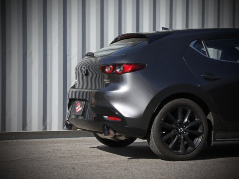aFe 19-22 Mazda 3 L4 2.5L Takeda 3in to 2-1/2in 304 SS Axle-Back Exhaust w/ Blue Flame Tip thumbnail 6