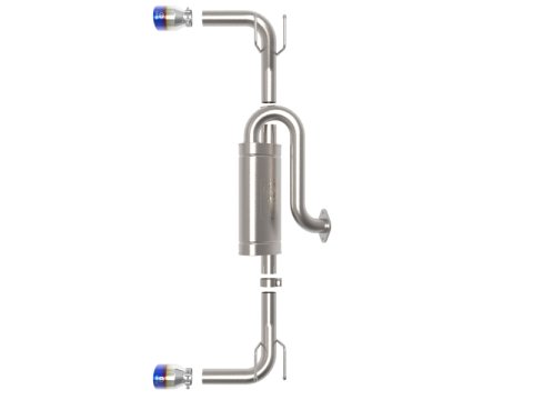 aFe 19-22 Mazda 3 L4 2.5L Takeda 3in to 2-1/2in 304 SS Axle-Back Exhaust w/ Blue Flame Tip thumbnail 7