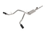 aFe Gemini XV 3in 304 SS Cat-Back Exhaust 09-18 GM Trucks V6-4.3/V8-4.8/5.3L w/ Black Tips thumbnail 2