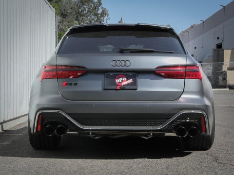aFe 20-22 Audi RS6 Avant V8 4L (tt) MACH Force-Xp 3in to 2.5in 304 SS Cat-Back Exhaust w/ Black Tip thumbnail 2