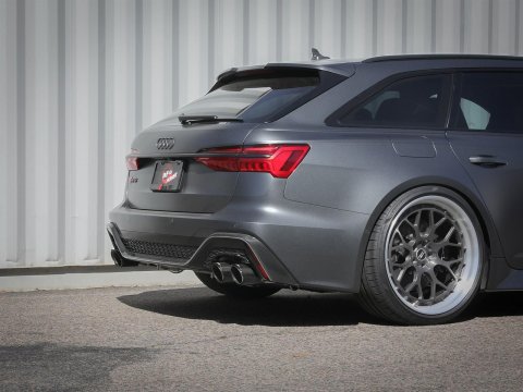aFe 20-22 Audi RS6 Avant V8 4L (tt) MACH Force-Xp 3in to 2.5in 304 SS Cat-Back Exhaust w/ Carbon Tip thumbnail 2