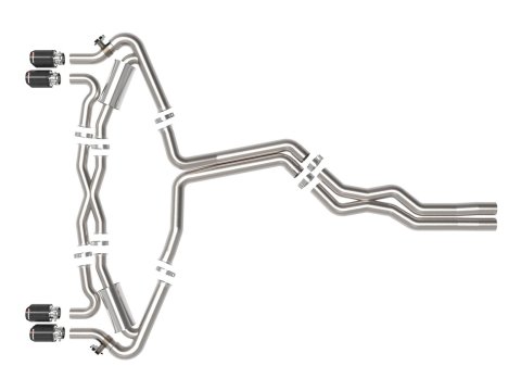 aFe 20-22 Audi RS6 Avant V8 4L (tt) MACH Force-Xp 3in to 2.5in 304 SS Cat-Back Exhaust w/ Carbon Tip thumbnail 3