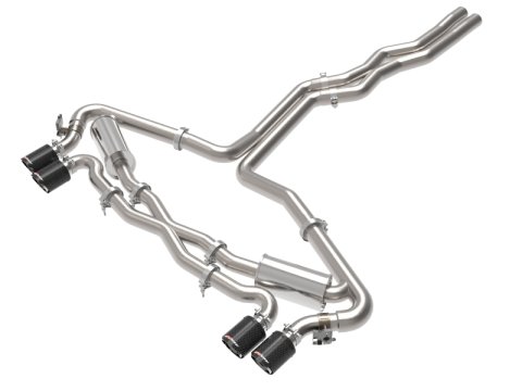 aFe 20-22 Audi RS6 Avant V8 4L (tt) MACH Force-Xp 3in to 2.5in 304 SS Cat-Back Exhaust w/ Carbon Tip thumbnail 4