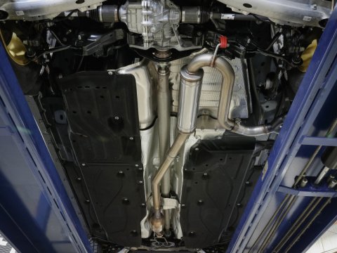 aFe Rebel Series 2.5in 409 SS Cat-Back Exhaust w/ Black Tip 2022 Ford Maverick thumbnail 4