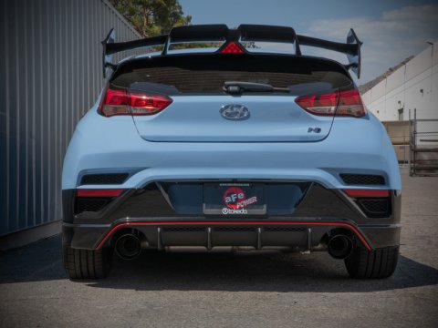 aFe 21-22 Hyundai Veloster N L4-2.0L Takeda 3in 304 SS Axle-Back Exhaust System w/ Black Tip thumbnail 5