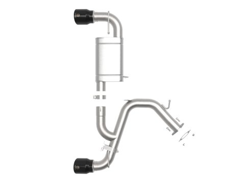 aFe 21-22 Hyundai Veloster N L4-2.0L Takeda 3in 304 SS Axle-Back Exhaust System w/ Black Tip thumbnail 7