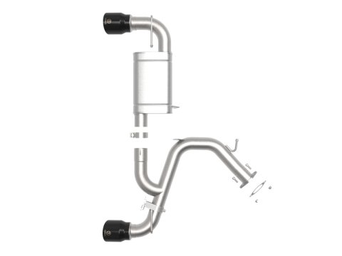 aFe 21-22 Hyundai Veloster N L4-2.0L Takeda 3in 304 SS Axle-Back Exhaust System w/ Black Tip thumbnail 9