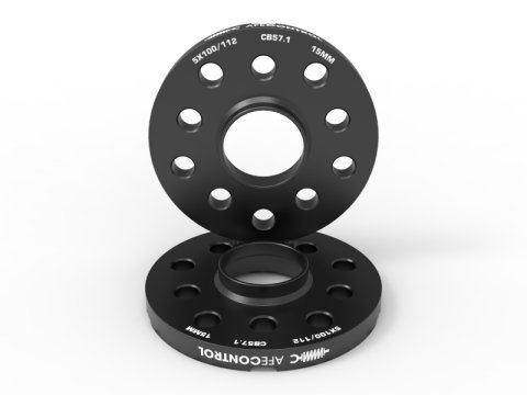 aFe CONTROL Billet Aluminum Wheel Spacers 5x100/112 CB57.1 15mm - Volkswagen/Audi thumbnail 2