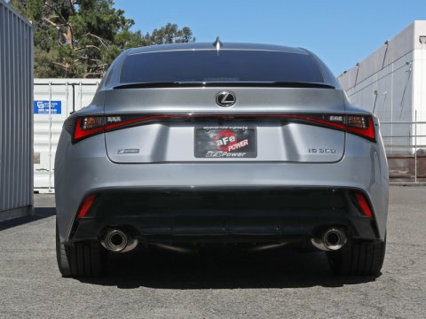 aFe Lexus IS350 14-22 V6-3.5L Takeda Axle-Back Exhaust System- Carbon Fiber Tip thumbnail 2