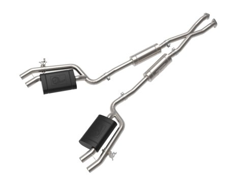 aFe Gemini XV 2.5in 304 SS Cat-Back Exhaust w/Cut-Out 18-22 Kia Stinger V6 3.3L thumbnail 1