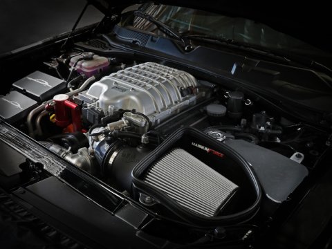 aFe 19-23 Dodge Challenger Hellcat V8-6.2L Magnum FORCE Stage2 Cold Air Intake System w/Pro DRY S thumbnail 8