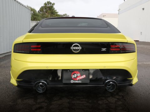 aFe Nissan Z 23-23 V6-3.0L Takeda 2-1/2in 304 SS Axle-Back Exhaust System w/ Black Tips thumbnail 3