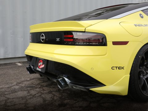 aFe Nissan Z 23-23 V6-3.0L Takeda 2-1/2in 304 SS Axle-Back Exhaust System w/ Black Tips thumbnail 5