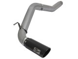 aFe LARGE BORE HD 5in DPF-Back SS Exhaust w/ Black Tip 2016 Nissan Titan 5.0L V8 (td) CC SB thumbnail 2