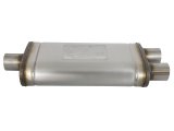 aFe MACH Force XP SS Muffler 2.5in Center Inlet / 2.5in Dual Outlets 18in L x 9in W x 4in H Body thumbnail 7