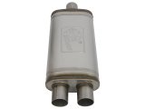 aFe MACH Force XP SS Muffler 2.5in Center Inlet / 2.5in Dual Outlets 18in L x 9in W x 4in H Body thumbnail 8
