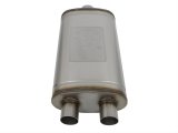 aFe MACH Force XP SS Muffler 3in Center Inlet / 2.5in Dual Outlets 22in L x 11in W x 6in H Body thumbnail 1