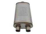 aFe MACH Force XP SS Muffler 3in Center Inlet / 2.5in Dual Outlets 22in L x 11in W x 6in H Body thumbnail 6