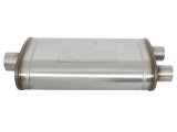 aFe MACH Force XP SS Muffler 3in Center Inlet / 2.5in Dual Outlets 22in L x 11in W x 6in H Body thumbnail 8