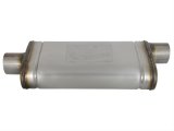 aFe MACH Force XP SS Muffler 3in Center Inlet / 3in Offset Outlet 18in L x 9in W x4in H Body thumbnail 1