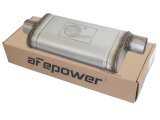 aFe MACH Force XP SS Muffler 3in Center Inlet / 3in Offset Outlet 18in L x 9in W x4in H Body thumbnail 4
