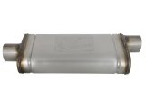 aFe MACH Force XP SS Muffler 3in Center Inlet / 3in Offset Outlet 18in L x 9in W x4in H Body thumbnail 5