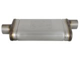 aFe MACH Force XP SS Muffler 3in Center Inlet / 3in Offset Outlet 18in L x 9in W x4in H Body thumbnail 7