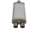 aFe MACH Force XP SS Muffler 3in Center Inlet / 2.5in Dual Outlets 18in L x 9in W x4in H Body thumbnail 1