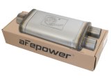 aFe MACH Force XP SS Muffler 3in Center Inlet / 2.5in Dual Outlets 18in L x 9in W x4in H Body thumbnail 4